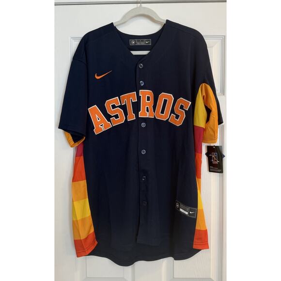 Houston Astros‎ Jersey NWT Nike #30 Tucker Men’s LG Blue MLB Baseball NEW